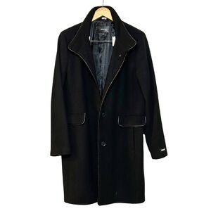 DKNY Men's Elegant Black Trench Coat